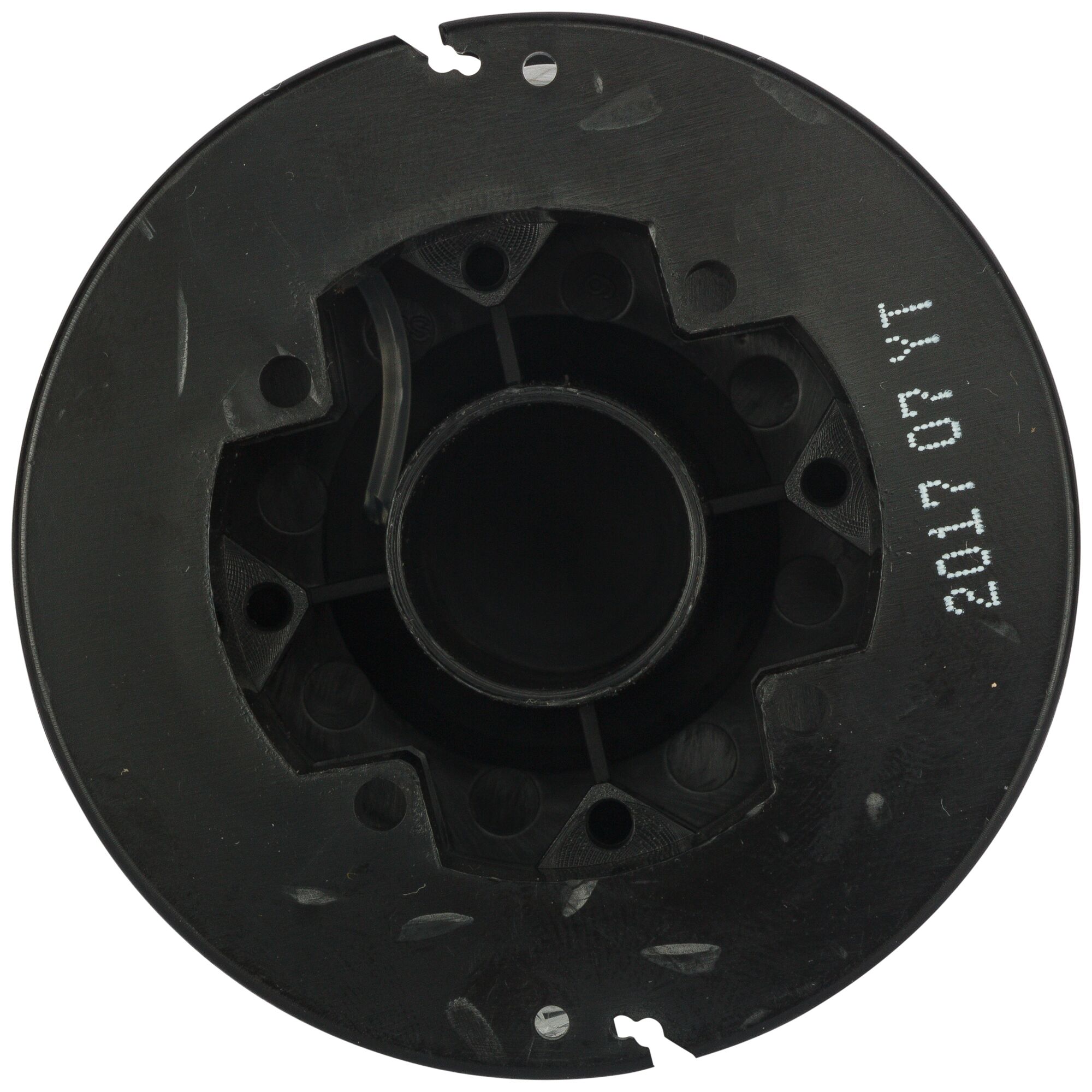 BLACKDECKER replacement spool, SKU A6226, black plastic, photographed from front on white background.