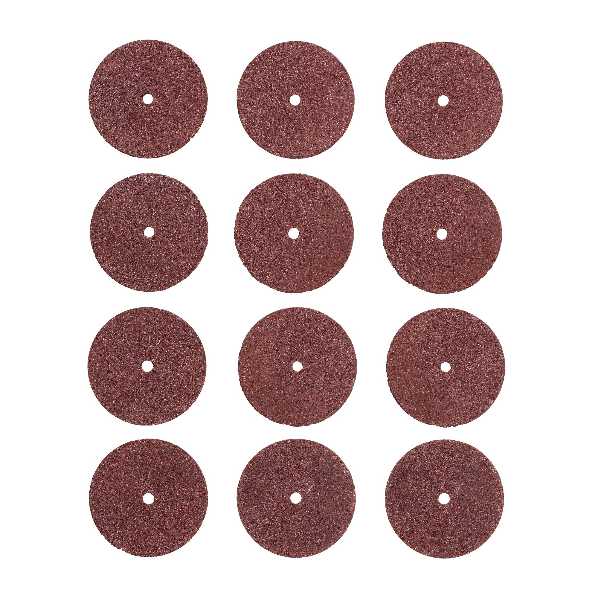 BLACKDECKER BCRT8K35 brown round sanding discs set, top view, product photography