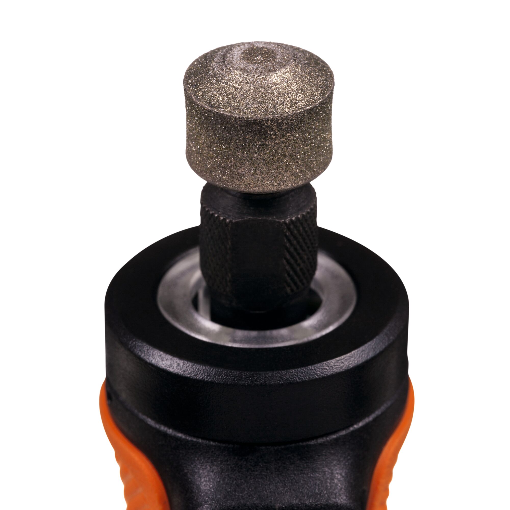 BLACKDECKER rotary tool with grinding stone attachment, front angle, SKU BCRT8K35.