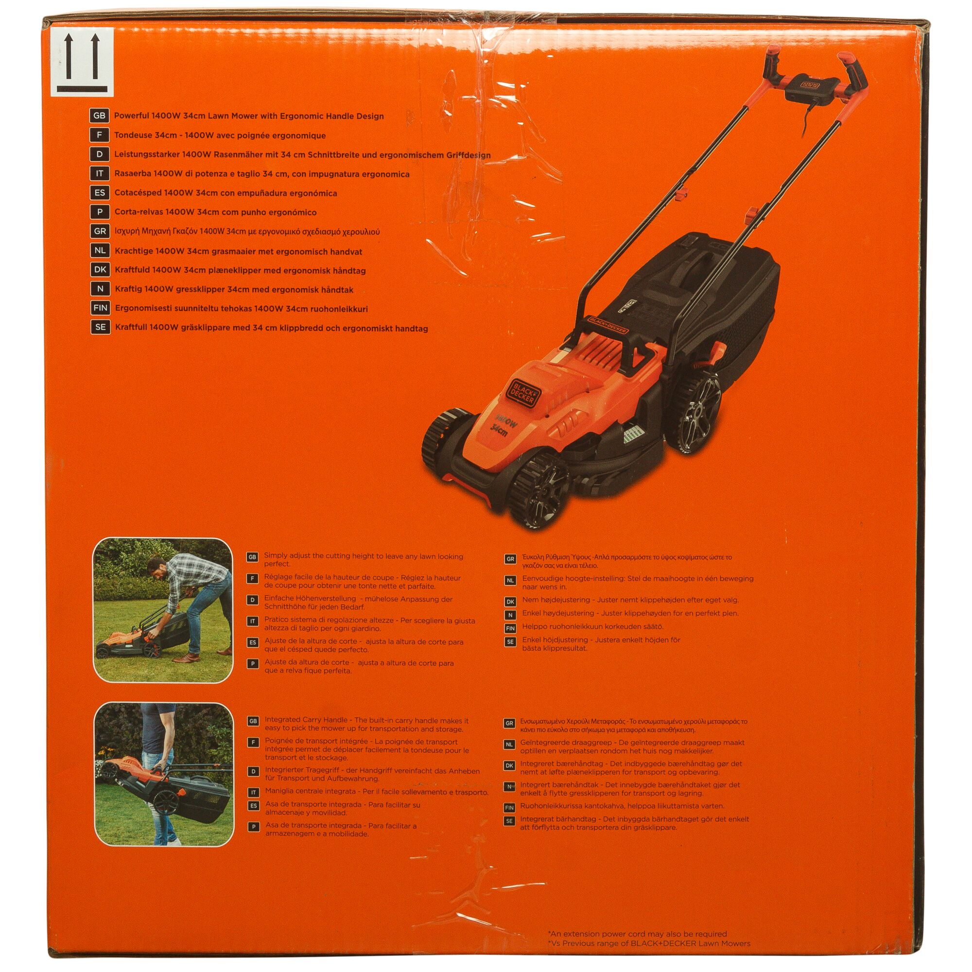 Black and decker lawn best sale mower 34cm