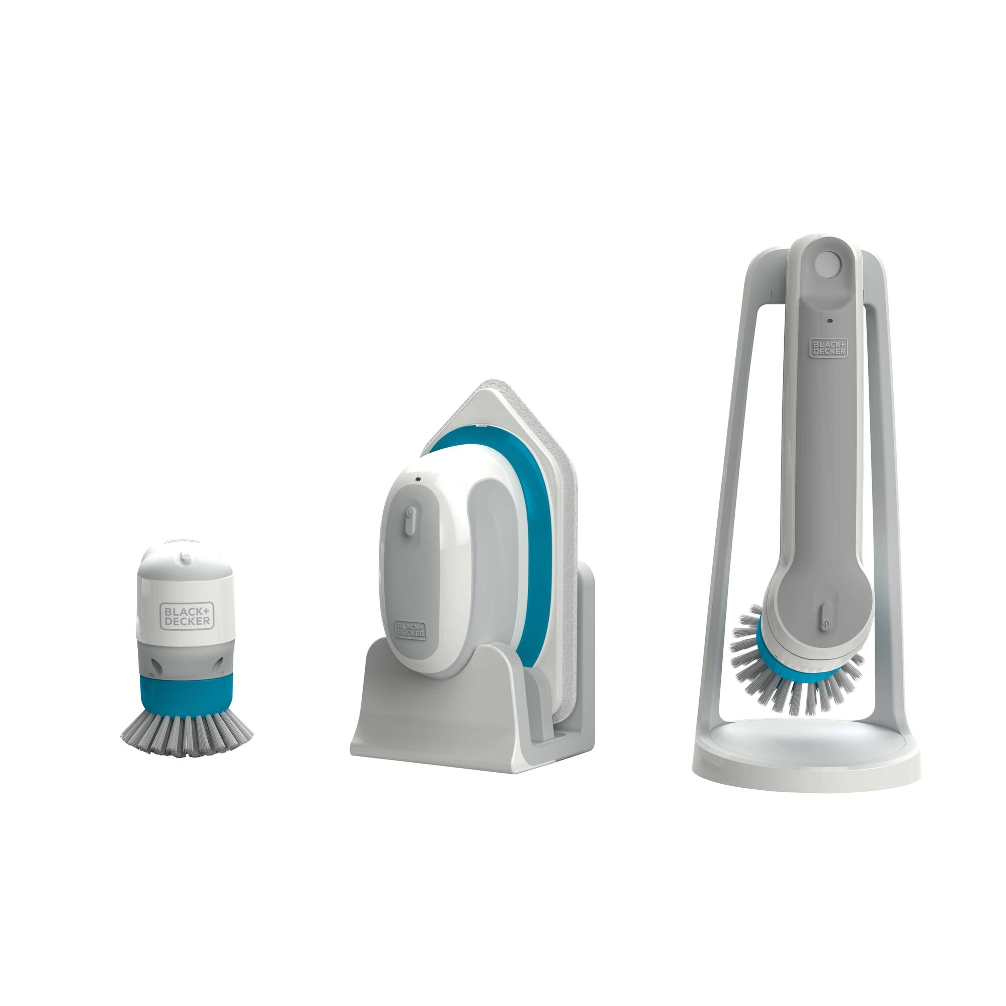 Grimebuster Pro Rechargeable Powered Scrubber with Charging Stand kit.