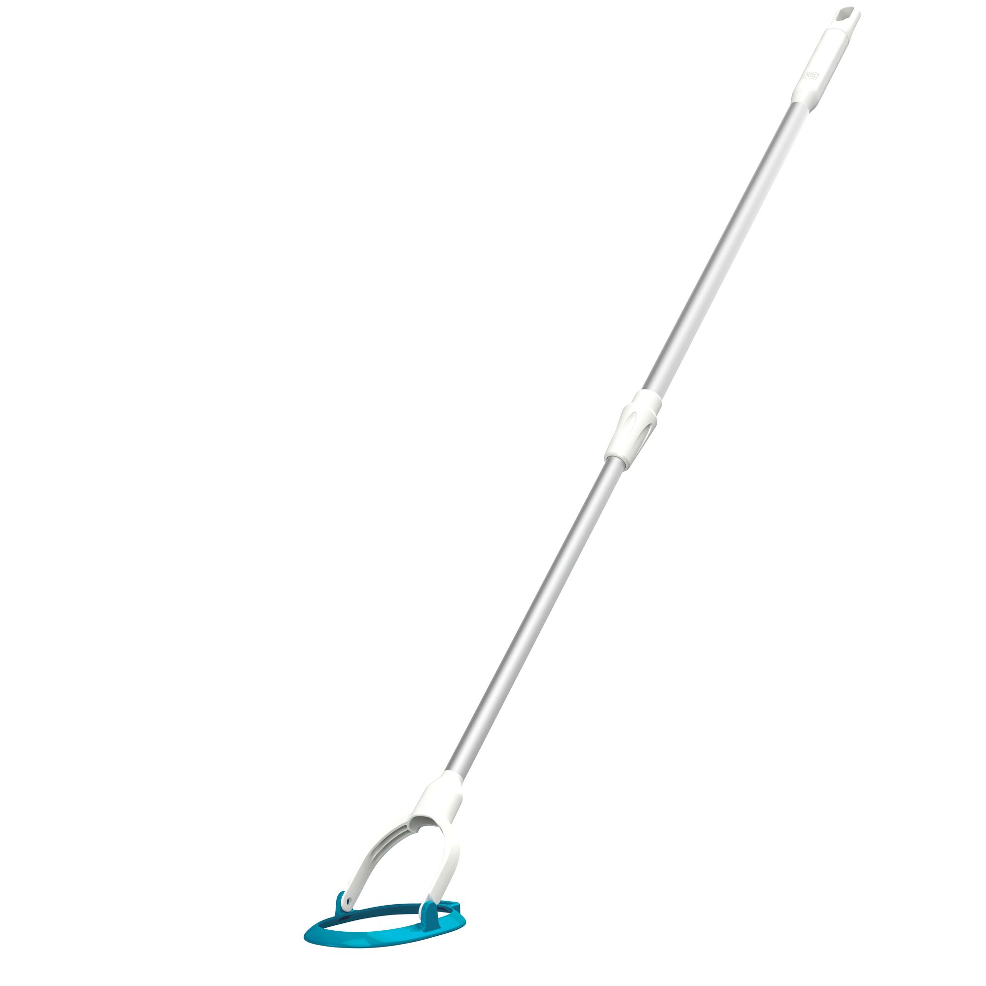 BLACKDECKER BHPC220 cleaning tool with long silver handle and blue circular head, product on white background.