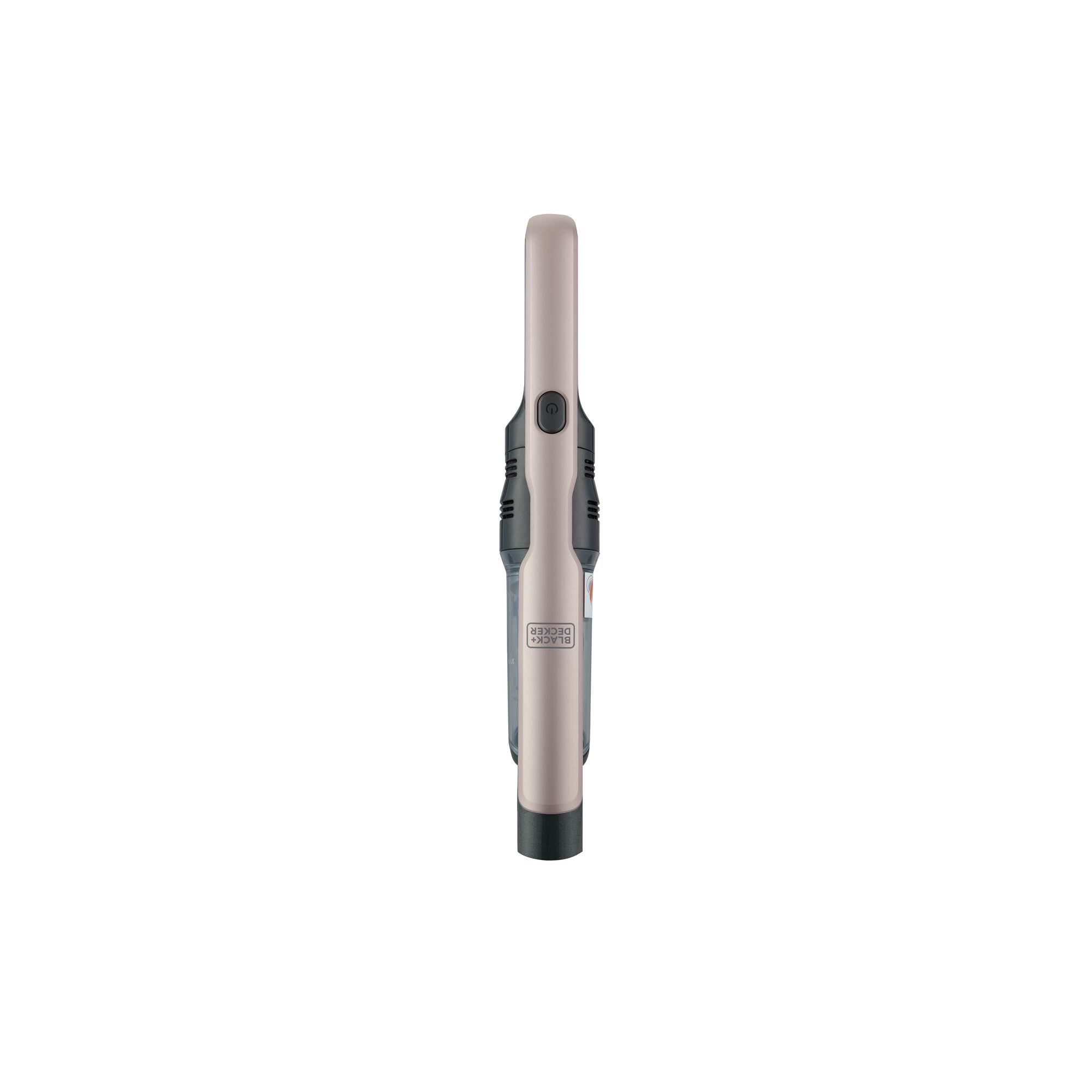 BLACKDECKER DVC320B24 handheld vacuum front angle, beige and black body shown on white background.