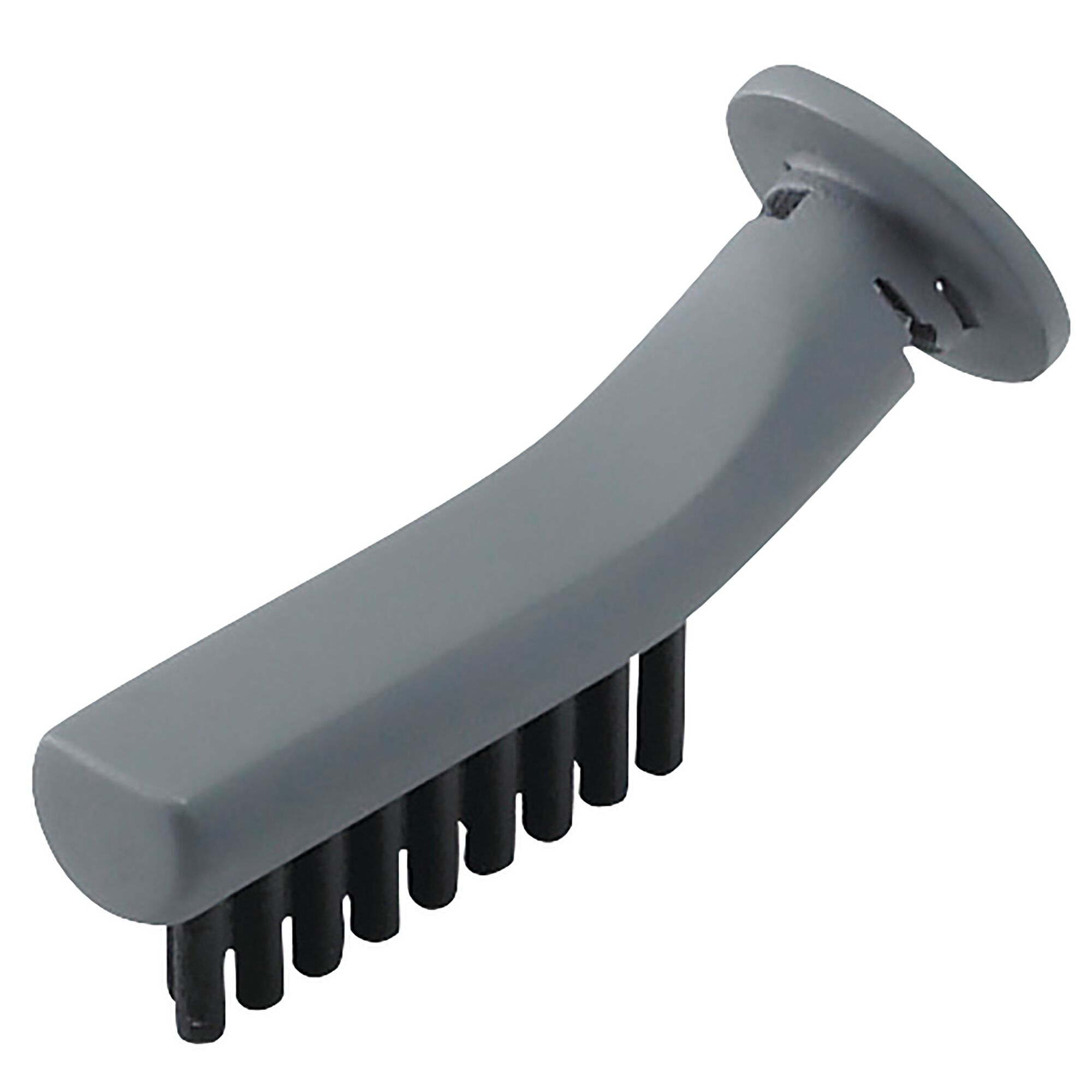 BLACKDECKER FSMH1300FX gray and black steam cleaner brush accessory, side angle on white background.