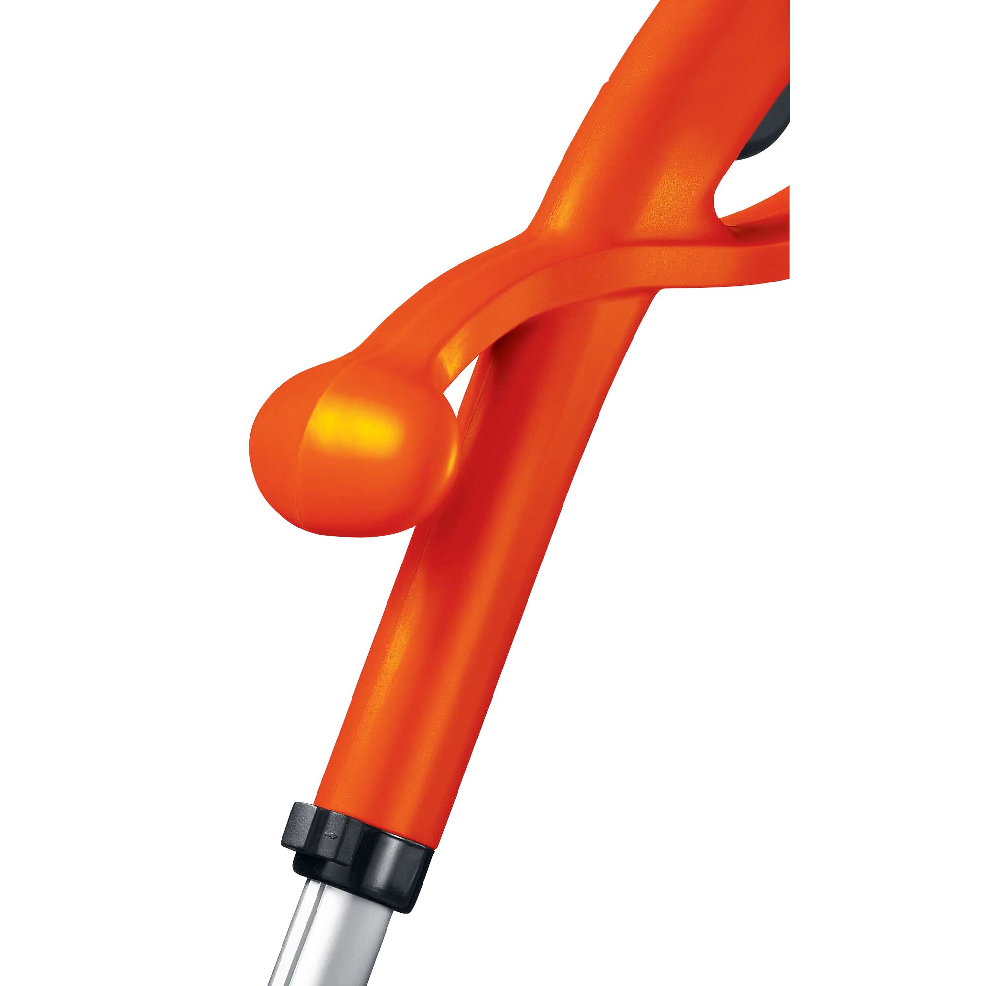 BLACKDECKER GL300 orange handle close-up, featuring ergonomic design, product category photography, white background.
