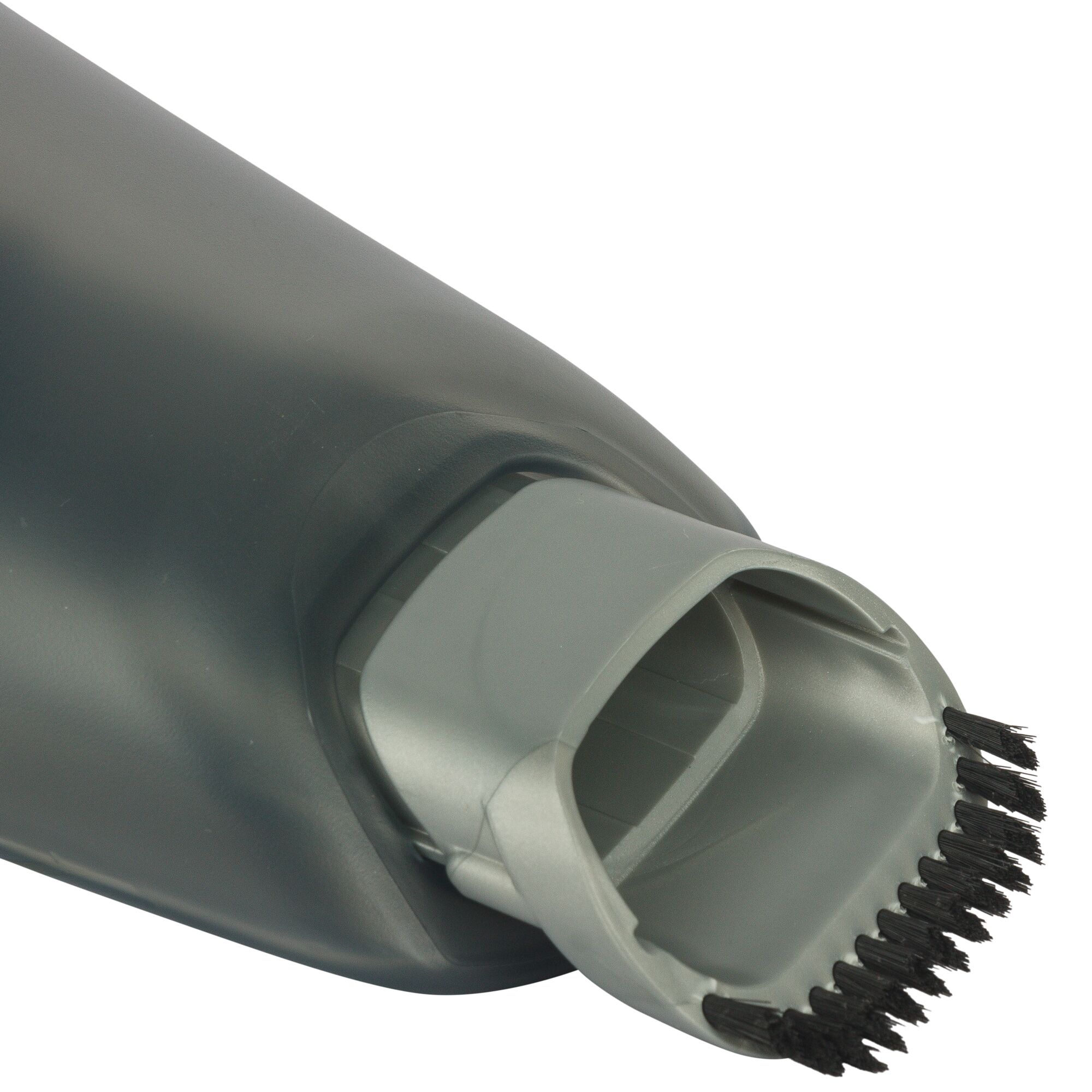 BLACKDECKER NV1200AV handheld vacuum brush nozzle closeup on white background.