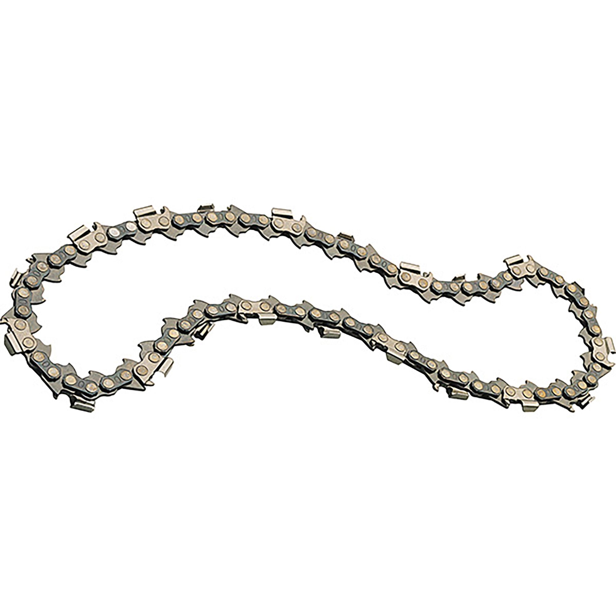 BLACKDECKER RC1000 chainsaw chain, photography, side angle on white background.