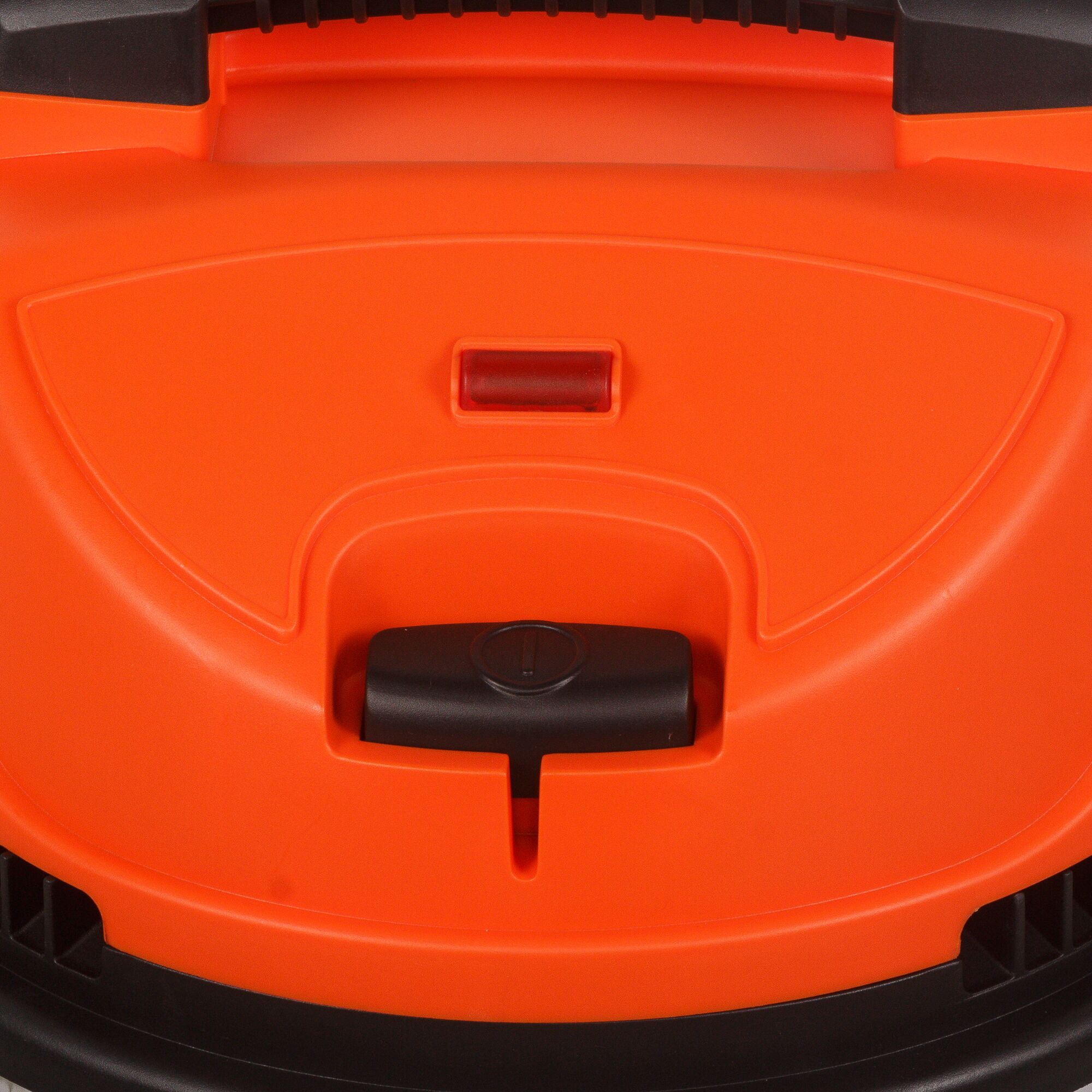 BLACKDECKER WDBDS20 photography of orange and black plastic product detail, close-up, white background