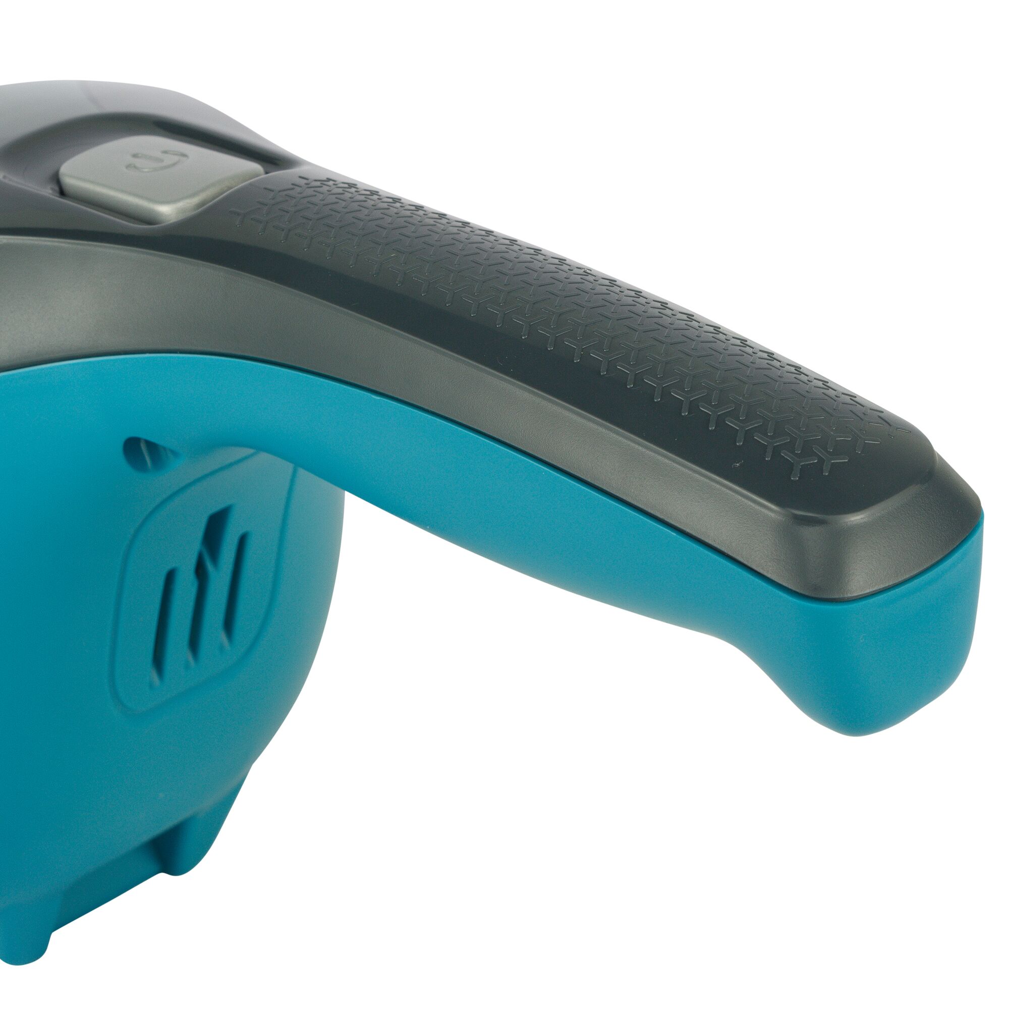BLACKDECKER WDC215WA handheld vacuum handle, teal and black, close-up, photography